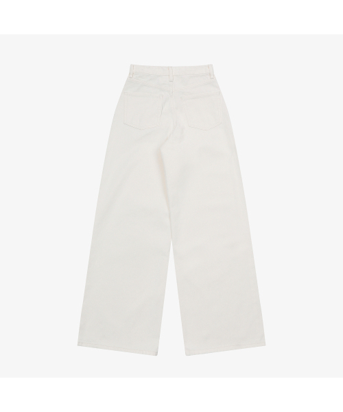 コットンワイドパンツアイボリー4W251W002