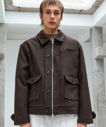 TRIP LE SENS（トリップ ル センス）の「ダブルボタンフライトブルゾン_ブラウン（MA-1）」