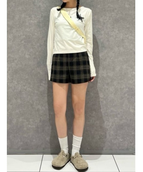 LAGUA GEM（ラグアジェム）の「SHELL LIKE BUTTON ロングスリーブＴシャツ（Tシャツ/カットソー・レディース・ネイビー/アイボリー/杢グレー・FREE）」の20枚目の写真