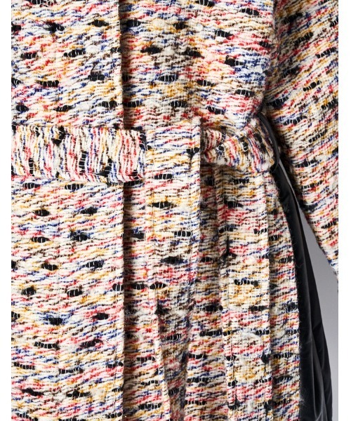 RUMCHE(ラムシェ)の「Mix Tweed Coat / ミックスツイードコート(その他アウター・レディース・ピンク系その他・FREE)」の3枚目の写真