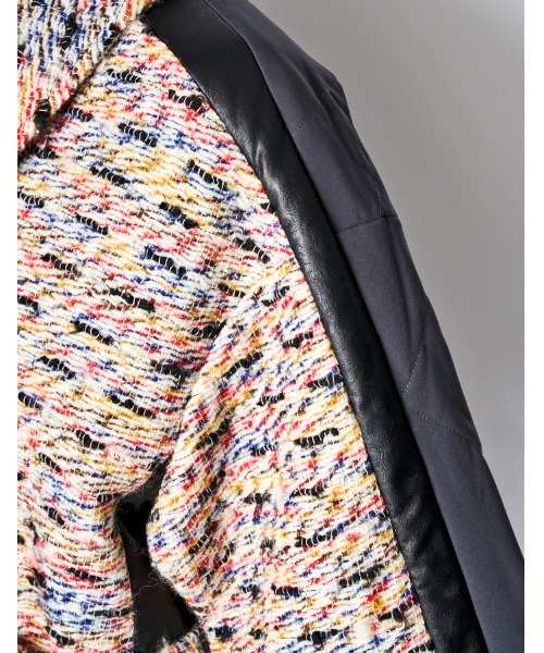 RUMCHE(ラムシェ)の「Mix Tweed Coat / ミックスツイードコート(その他アウター・レディース・ピンク系その他・FREE)」の4枚目の写真