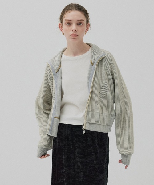 haru 新品2点セット♡スコットクラブ購入 リバーシブルアウター ニット スコットクラブ SCOTCLUB ロゴリバーシブルニットショール （オフ