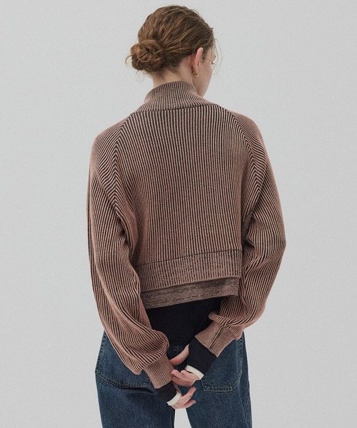 ダブルリブリバードライバーズニット【リバーシブル/2WAY】（ニット