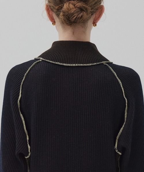 残り僅か＊ダブルリブリバードライバーズニット【リバーシブル/2WAY