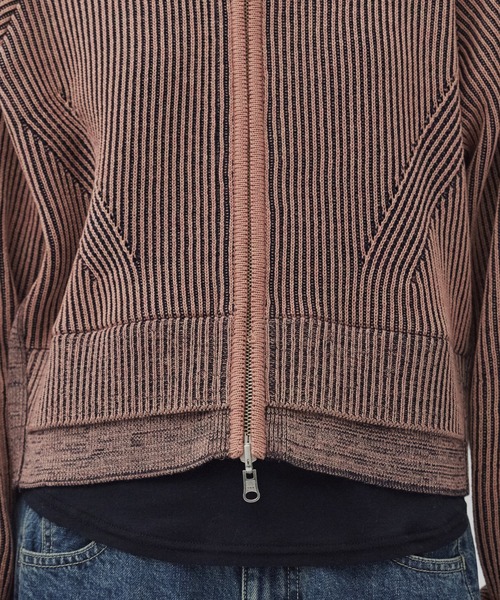 PUBLIC TOKYO（パブリックトウキョウ）の「＊完売間近＊ダブルリブリバードライバーズニット【リバーシブル/2WAY】（ニット/セーター・レディース・ベージュ/ネイビー/ピンク・FREE）」の11枚目の写真