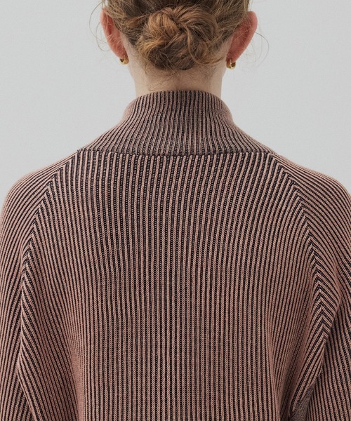 PUBLIC TOKYO（パブリックトウキョウ）の「＊完売間近＊ダブルリブリバードライバーズニット【リバーシブル/2WAY】（ニット/セーター・レディース・ベージュ/ネイビー/ピンク・FREE）」の10枚目の写真