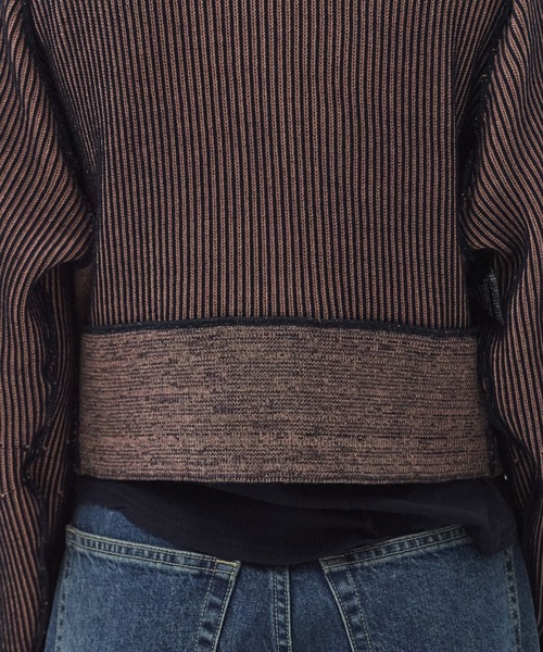 PUBLIC TOKYO（パブリックトウキョウ）の「＊完売間近＊ダブルリブリバードライバーズニット【リバーシブル/2WAY】（ニット/セーター・レディース・ベージュ/ネイビー/ピンク・FREE）」の18枚目の写真