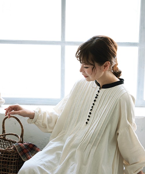 soulberry（ソウルベリー）の「黒糖ミルクのワンピース（ワンピース・レディース・アイボリー・5L/4L/3L/LL/L/M）」の2枚目の写真