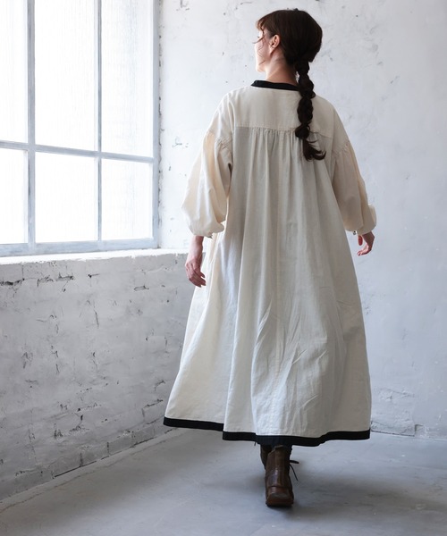 soulberry（ソウルベリー）の「黒糖ミルクのワンピース（ワンピース・レディース・アイボリー・5L/4L/3L/LL/L/M）」の5枚目の写真