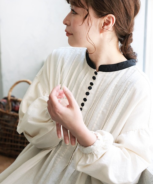 soulberry（ソウルベリー）の「黒糖ミルクのワンピース（ワンピース・レディース・アイボリー・5L/4L/3L/LL/L/M）」の6枚目の写真