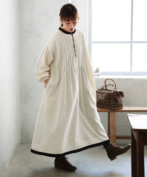 soulberry（ソウルベリー）の「黒糖ミルクのワンピース（ワンピース・レディース・アイボリー・5L/4L/3L/LL/L/M）」の7枚目の写真