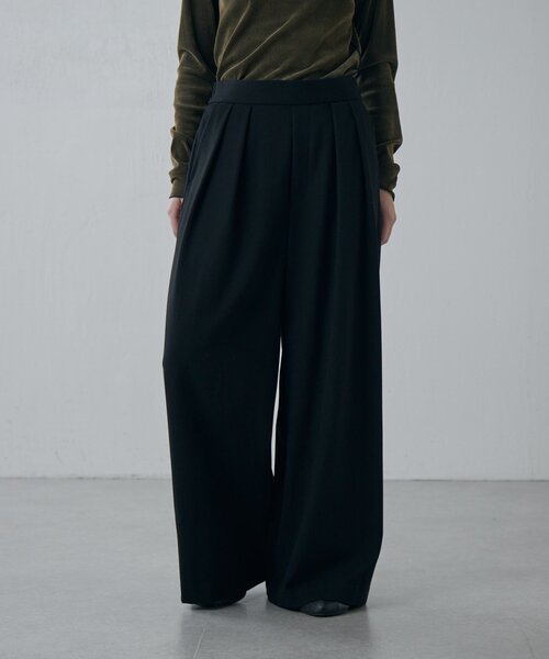 ❤️新品・タグ付き❤️LL「Leggings」スラックス ソフトフランネル2WAYタックワイドパンツ（スラックス）｜Lui's