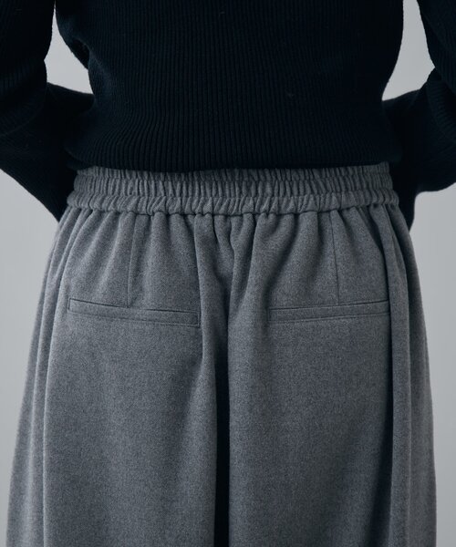 ソフトフランネル2WAYタックワイドパンツ（スラックス）｜Lui's