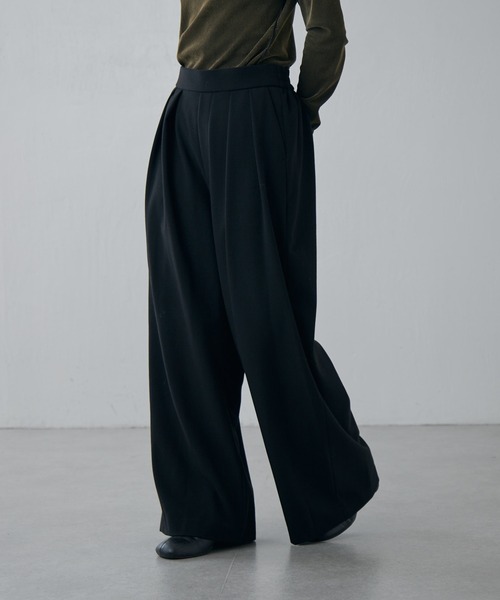 ソフトフランネル2WAYタックワイドパンツ（スラックス）｜Lui's