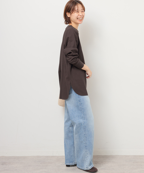 JOURNAL STANDARD relume(ジャーナルスタンダード レリューム)の「《追加》TCワッフルオーバーサイズロングスリーブTシャツ(Tシャツ/カットソー・レディース・ストーン/チョコ/ブラック/ホワイト・FREE)」の22枚目の写真