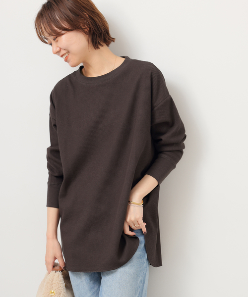 JOURNAL STANDARD relume(ジャーナルスタンダード レリューム)の「《追加》TCワッフルオーバーサイズロングスリーブTシャツ(Tシャツ/カットソー・レディース・ストーン/チョコ/ブラック/ホワイト・FREE)」の20枚目の写真