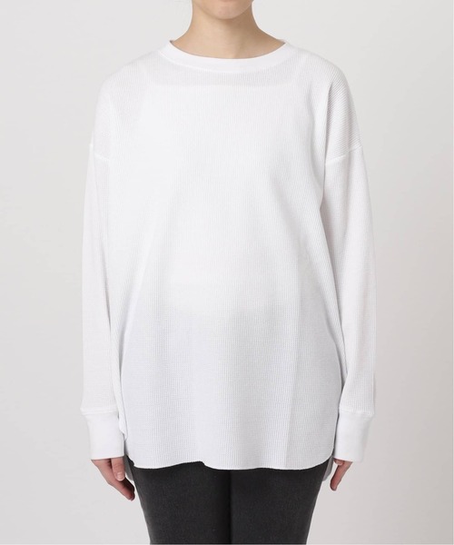 JOURNAL STANDARD relume(ジャーナルスタンダード レリューム)の「《追加》TCワッフルオーバーサイズロングスリーブTシャツ(Tシャツ/カットソー・レディース・ストーン/チョコ/ブラック/ホワイト・FREE)」の7枚目の写真