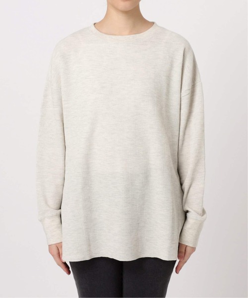 JOURNAL STANDARD relume(ジャーナルスタンダード レリューム)の「《追加》TCワッフルオーバーサイズロングスリーブTシャツ(Tシャツ/カットソー・レディース・ストーン/チョコ/ブラック/ホワイト・FREE)」の6枚目の写真
