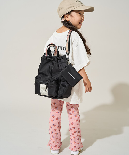 FREAK'S STORE（フリークスストア）の「THEATRE PRODUCTS × FREAK'S STORE/シアタープロダクツ 別注 撥水マルチ ペアレンツ ジャガードテープ リュックショルダー/親子で使えるバッグ/ ペアレンツバッグ（マザーズバッグ・レディース・ブラック/ピンク・ONE SIZE）」の8枚目の写真