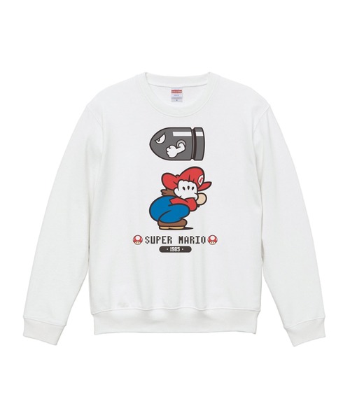 Rendez-Vous(ランデヴー)の「【 SUPER MARIO 】 スーパーマリオ クルーネックスウェット マリオ 25W11(スウェット・レディース・ホワイト/ダークグレー/ブルー・MEDIUM/LARGE/X-LARGE)」の2枚目の写真