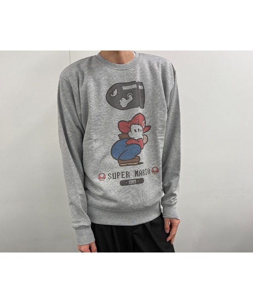 Rendez-Vous(ランデヴー)の「【 SUPER MARIO 】 スーパーマリオ クルーネックスウェット マリオ 25W11(スウェット・レディース・ホワイト/ダークグレー/ブルー・MEDIUM/LARGE/X-LARGE)」の8枚目の写真