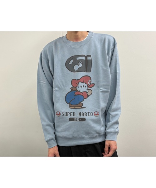 Rendez-Vous(ランデヴー)の「【 SUPER MARIO 】 スーパーマリオ クルーネックスウェット マリオ 25W11(スウェット・レディース・ホワイト/ダークグレー/ブルー・MEDIUM/LARGE/X-LARGE)」の10枚目の写真