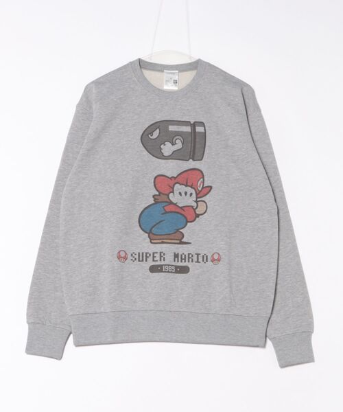 Rendez-Vous(ランデヴー)の「【 SUPER MARIO 】 スーパーマリオ クルーネックスウェット マリオ 25W11(スウェット・レディース・ホワイト/ダークグレー/ブルー・MEDIUM/LARGE/X-LARGE)」の5枚目の写真