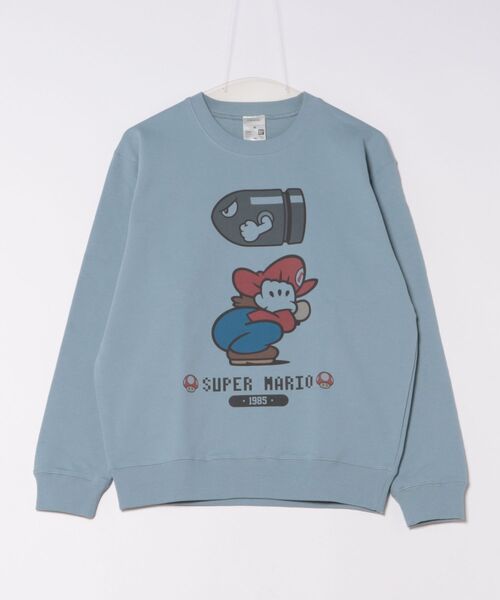 Rendez-Vous(ランデヴー)の「【 SUPER MARIO 】 スーパーマリオ クルーネックスウェット マリオ 25W11(スウェット・レディース・ホワイト/ダークグレー/ブルー・MEDIUM/LARGE/X-LARGE)」の6枚目の写真