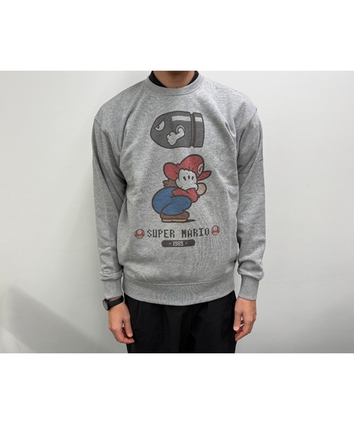 Rendez-Vous(ランデヴー)の「【 SUPER MARIO 】 スーパーマリオ クルーネックスウェット マリオ 25W11(スウェット・レディース・ホワイト/ダークグレー/ブルー・MEDIUM/LARGE/X-LARGE)」の9枚目の写真