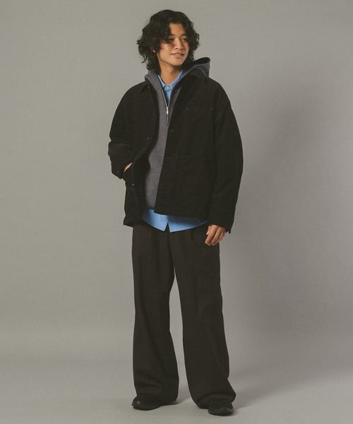 RAGEBLUE（レイジブルー）の「ダブルフェイス/ハーフジップニットパーカー（ニット/セーター・メンズ・グレー系その他/ダークブラウン・LARGE/MEDIUM）」の9枚目の写真