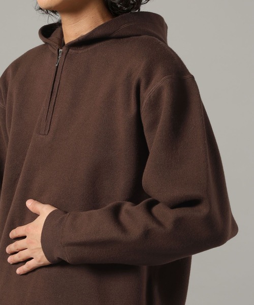 RAGEBLUE（レイジブルー）の「ダブルフェイス/ハーフジップニットパーカー（ニット/セーター・メンズ・グレー系その他/ダークブラウン・LARGE/MEDIUM）」の21枚目の写真