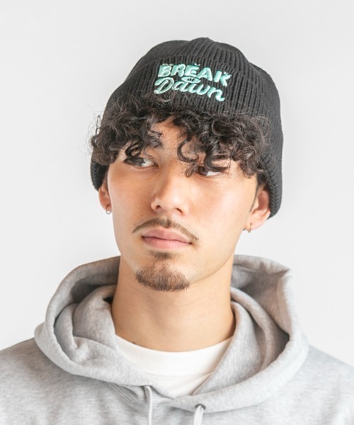 14+（イチヨンプラス）の「BREAKofDawn刺繍ワッチ（ニットキャップ/ビーニー・レディース・ホワイト/グリーン/グレー/ブルー/ブラック・FREE）」の3枚目の写真