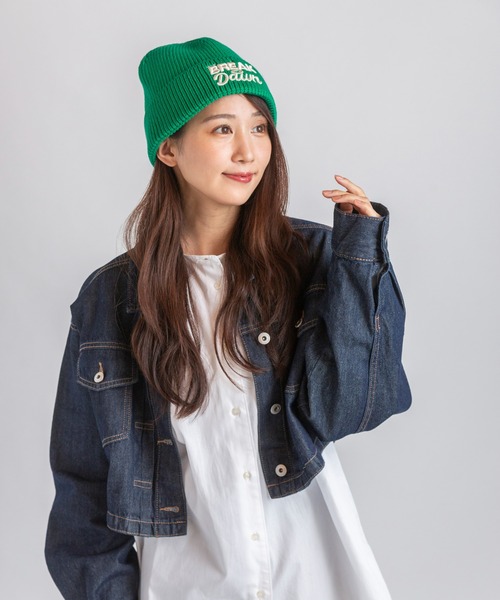14+（イチヨンプラス）の「BREAKofDawn刺繍ワッチ（ニットキャップ/ビーニー・レディース・ホワイト/グリーン/グレー/ブルー/ブラック・FREE）」の17枚目の写真