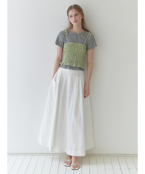 RE_L（リエル）の「Laura flare skirt (ivory)（スカート・レディース・その他・MEDIUM/SMALL）」の2枚目の写真