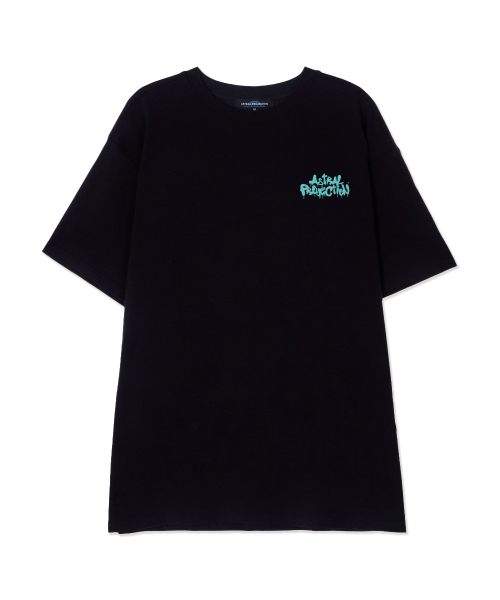 ASTRAL PROJECTION(アストラルプロジェクション)の「ブラシグラフィティレタリングロゴスーピマコットンラウンドネック半袖Tシャツ_ブラック(Tシャツ/カットソー・メンズ・その他・X-LARGE/MEDIUM/LARGE)」の2枚目の写真