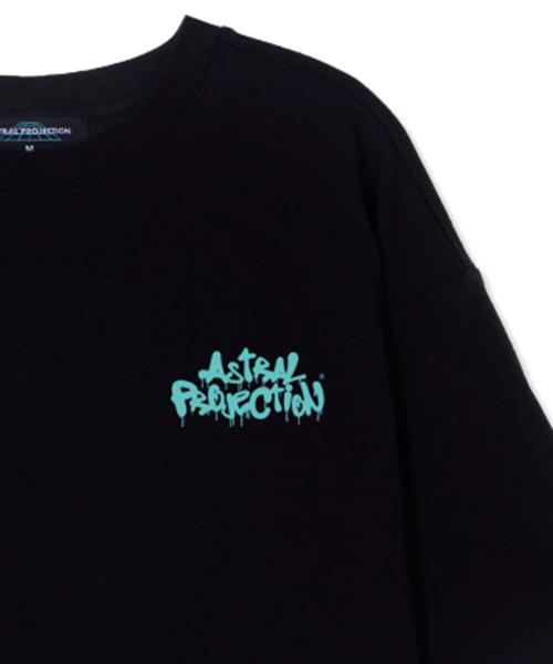 ASTRAL PROJECTION(アストラルプロジェクション)の「ブラシグラフィティレタリングロゴスーピマコットンラウンドネック半袖Tシャツ_ブラック(Tシャツ/カットソー・メンズ・その他・X-LARGE/MEDIUM/LARGE)」の3枚目の写真