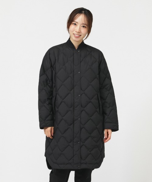 NANGA(ナンガ)の「ナンガ RIB COLLAR QUILTED DOWN COAT W(ダウンジャケット/コート・レディース・ベージュ/ブラック・M/L)」の2枚目の写真