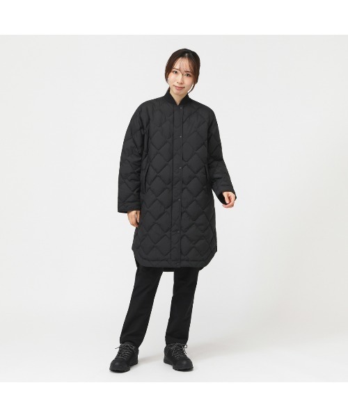NANGA(ナンガ)の「ナンガ RIB COLLAR QUILTED DOWN COAT W(ダウンジャケット/コート・レディース・ベージュ/ブラック・M/L)」の4枚目の写真
