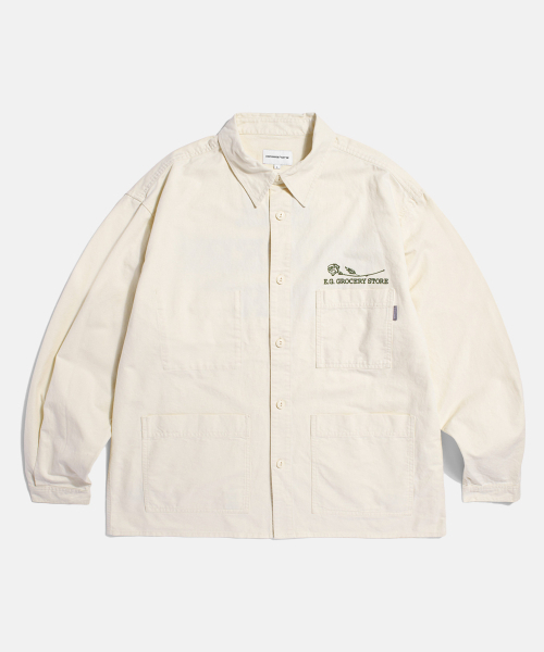 ESPIONAGE（エスピオナジ）の「Grocery Store Staff Uniform Light Beige（デニムジャケット・レディース・その他・MEDIUM/LARGE/X-LARGE）」の2枚目の写真
