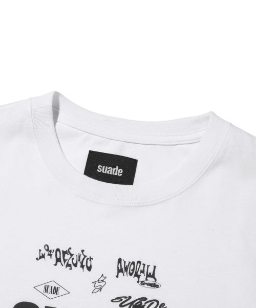 suade（スエード）の「MIXED LOGO TEE [WHITE]（Tシャツ/カットソー・レディース・その他・MEDIUM/LARGE/X-LARGE）」の3枚目の写真