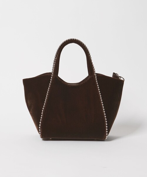 BEAUTY&YOUTH UNITED ARROWS(ビューティーアンドユースユナイテッドアローズ)の「ベルベット ボールチェーン 2WAY ミニトートバッグ(トートバッグ・レディース・ネイビー/ダークブラウン・FREE)」の10枚目の写真