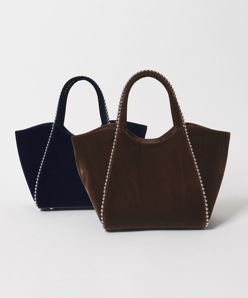 ベルベット ボールチェーン 2WAY ミニトートバッグ（トートバッグ