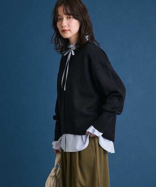 Green　Parks（グリーンパークス）の「こなれ主役ニットプルオーバー（ニット/セーター・レディース・ベージュ/レッド/ピンク/ブラック/グレー/その他7・FREE）」の18枚目の写真