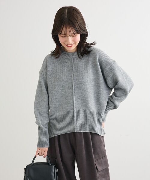 Green　Parks（グリーンパークス）の「こなれ主役ニットプルオーバー（ニット/セーター・レディース・ベージュ/レッド/ピンク/ブラック/グレー/その他7・FREE）」の13枚目の写真