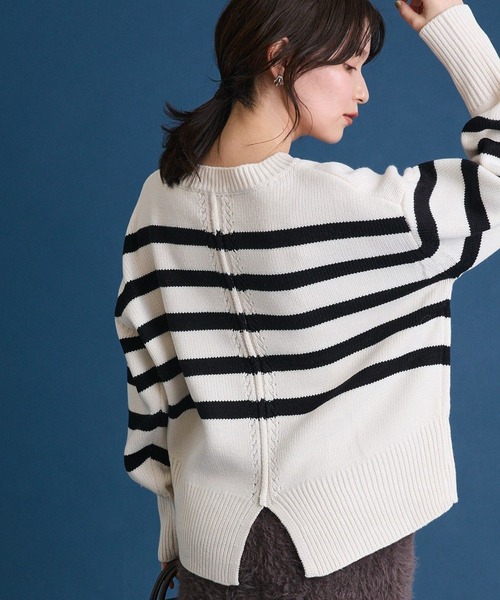 Green　Parks（グリーンパークス）の「こなれ主役ニットプルオーバー（ニット/セーター・レディース・ベージュ/レッド/ピンク/ブラック/グレー/その他7・FREE）」の6枚目の写真