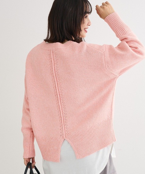 Green　Parks（グリーンパークス）の「こなれ主役ニットプルオーバー（ニット/セーター・レディース・ベージュ/レッド/ピンク/ブラック/グレー/その他7・FREE）」の5枚目の写真