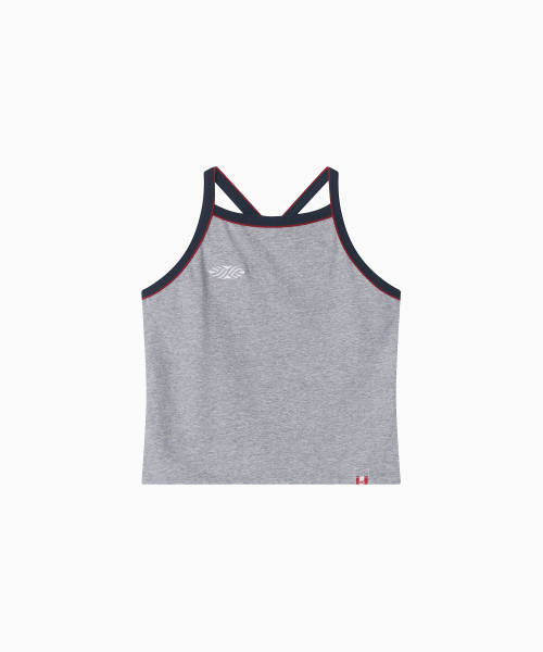 MENASOO(ミナス)の「Y Back Halter Mini Crop Top_Melange Gray(Tシャツ/カットソー・レディース・グレー・F)」の11枚目の写真