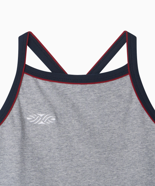 MENASOO(ミナス)の「Y Back Halter Mini Crop Top_Melange Gray(Tシャツ/カットソー・レディース・グレー・F)」の13枚目の写真