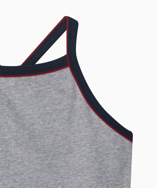 MENASOO(ミナス)の「Y Back Halter Mini Crop Top_Melange Gray(Tシャツ/カットソー・レディース・グレー・F)」の14枚目の写真