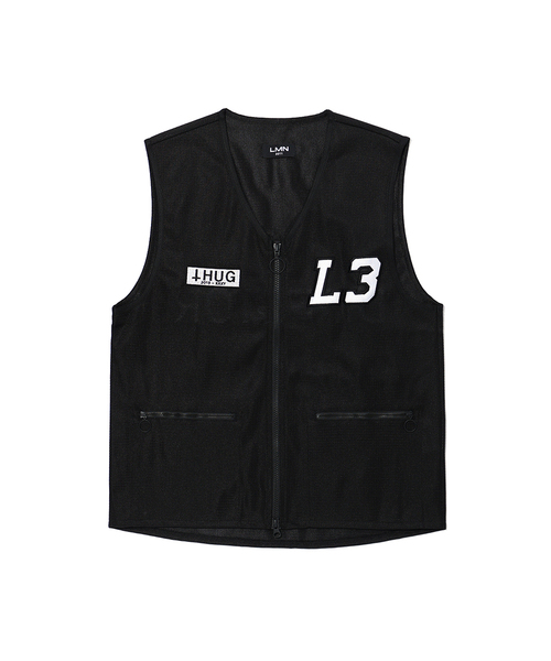 セール】L3メッシュベスト-ブラック（ベスト）｜LMN3011（エルエムエヌ